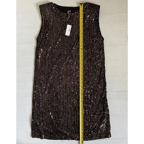 Sequin Shift Dress • New with Tags • Sz S • Black/Bronze • Reitmans • Holiday - Picture 10 of 11